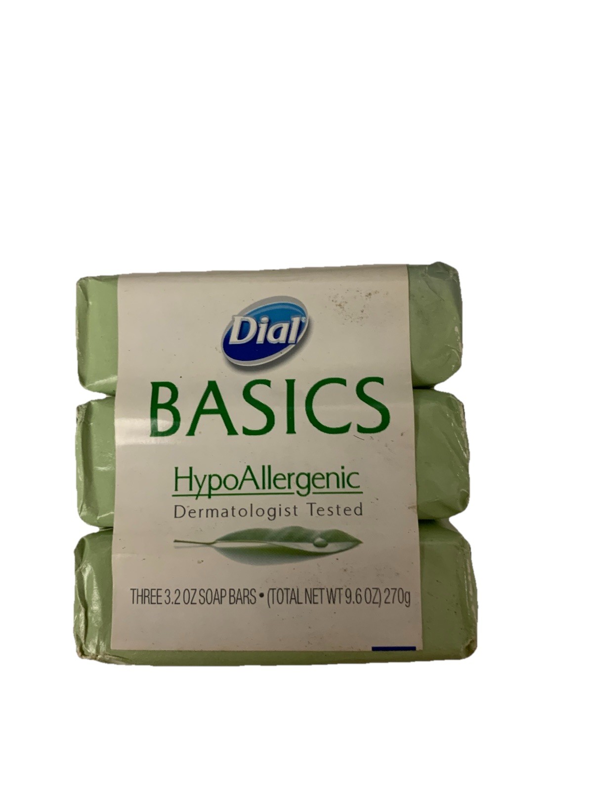 1) Dial Basics HypoAllergenic Bar Soap 3 Bars 3.2 Oz Each Bar As Pictured Sealed