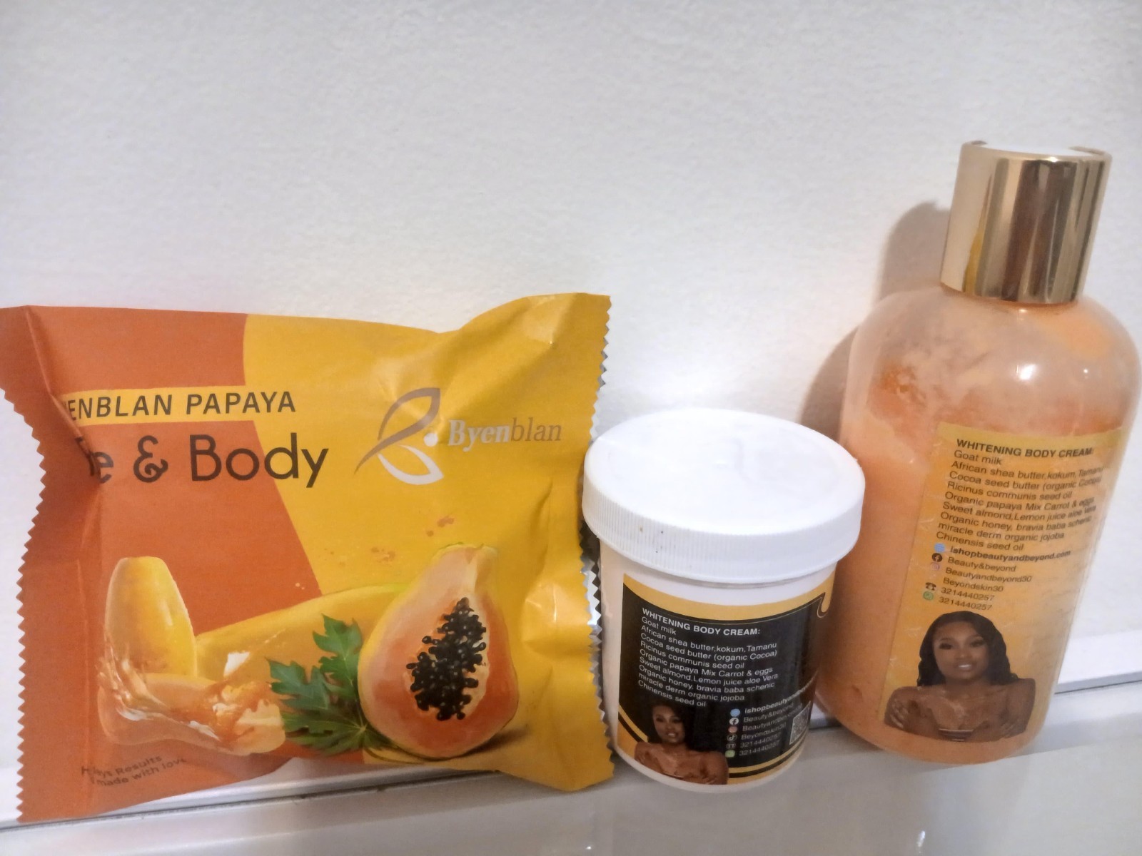 Byenblan soap papaya set