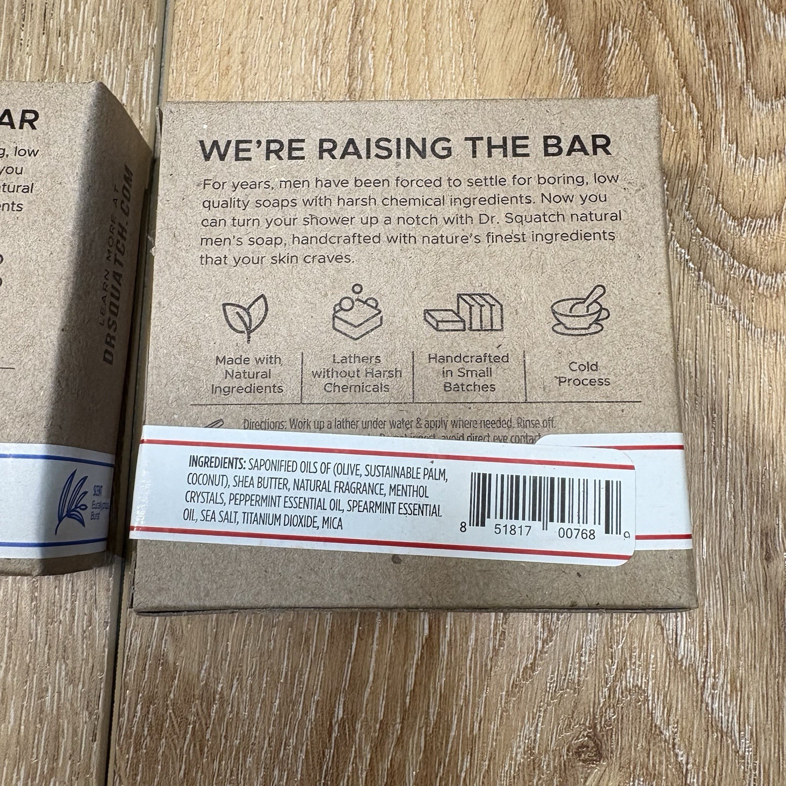 Dr SQUATCH Soap 4pc LOT Eucalyptus Greek Yogurt & Frosty Peppermint NEW