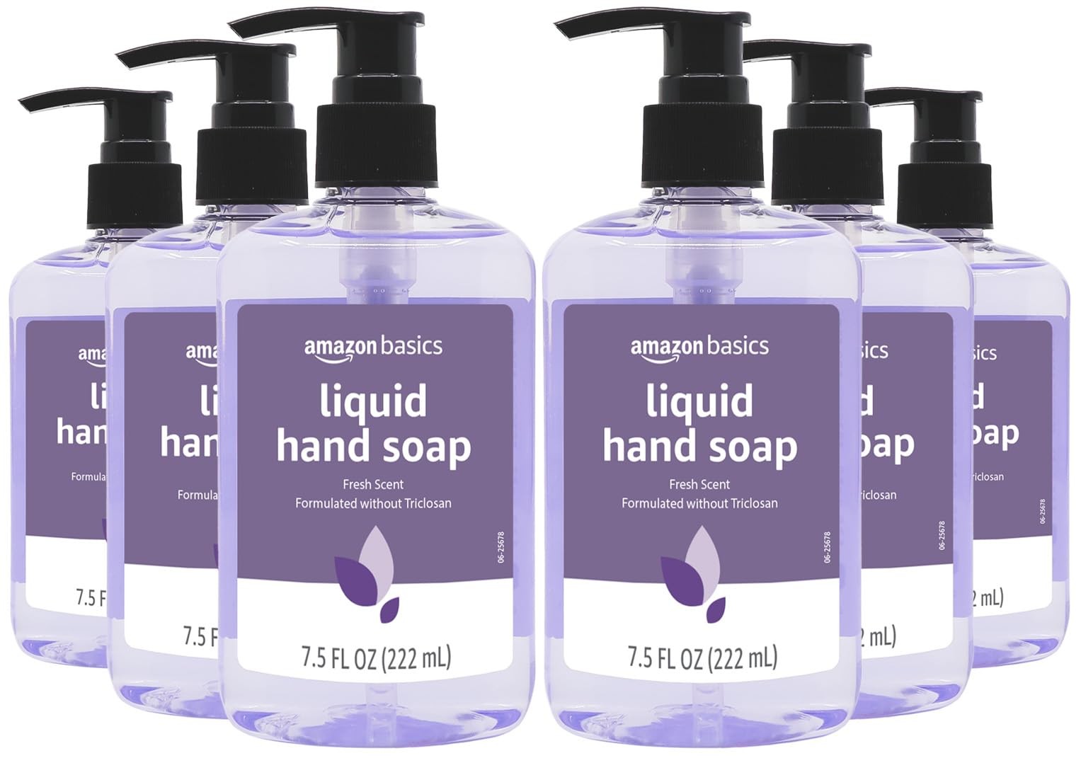 Amazon Basics Original Fresh Liquid Hand Soap with 7.5 Fl Oz (Pack of 6)