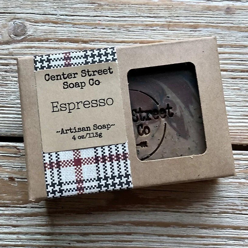 Gourmet Handmade 4oz+ Soap Bars – Espresso – Center Street Soap Co – 5 Count