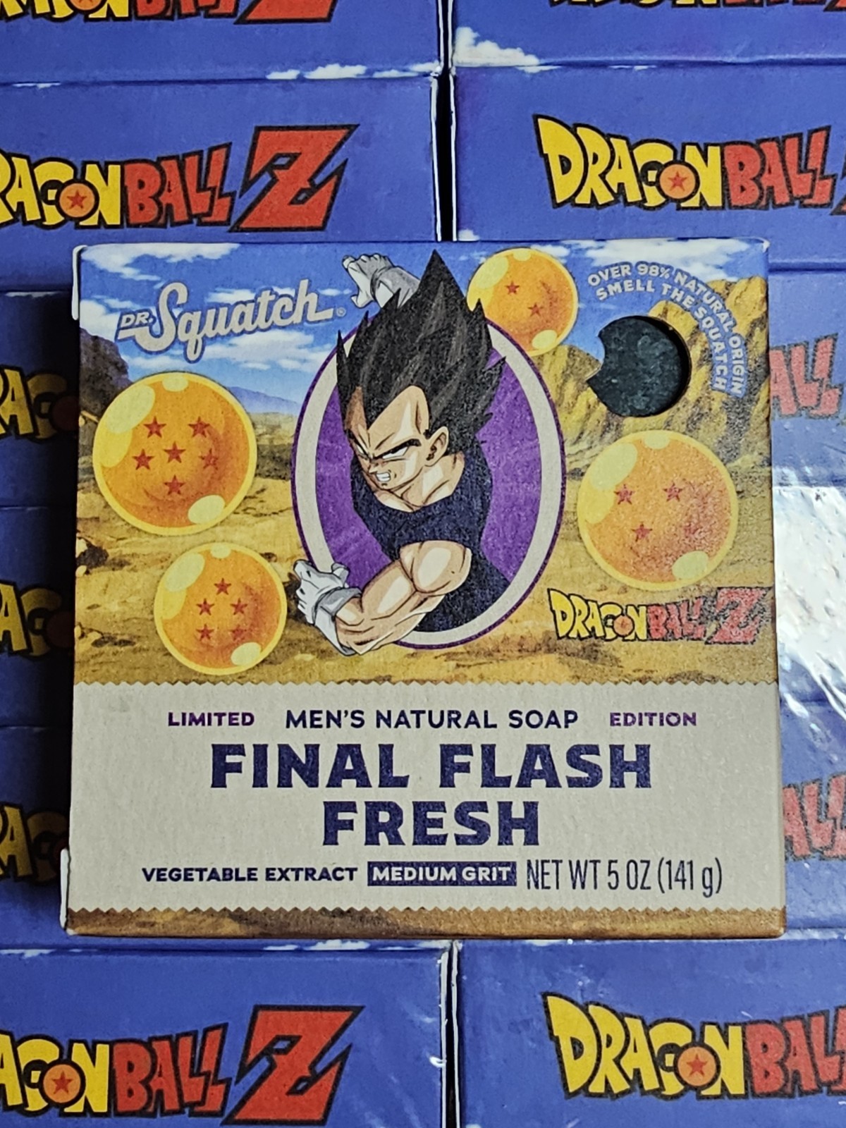 Dr. Squatch Ltd Ed Final Flash Fresh Natural Bricc Soap Med Grit Dragon Ball Z