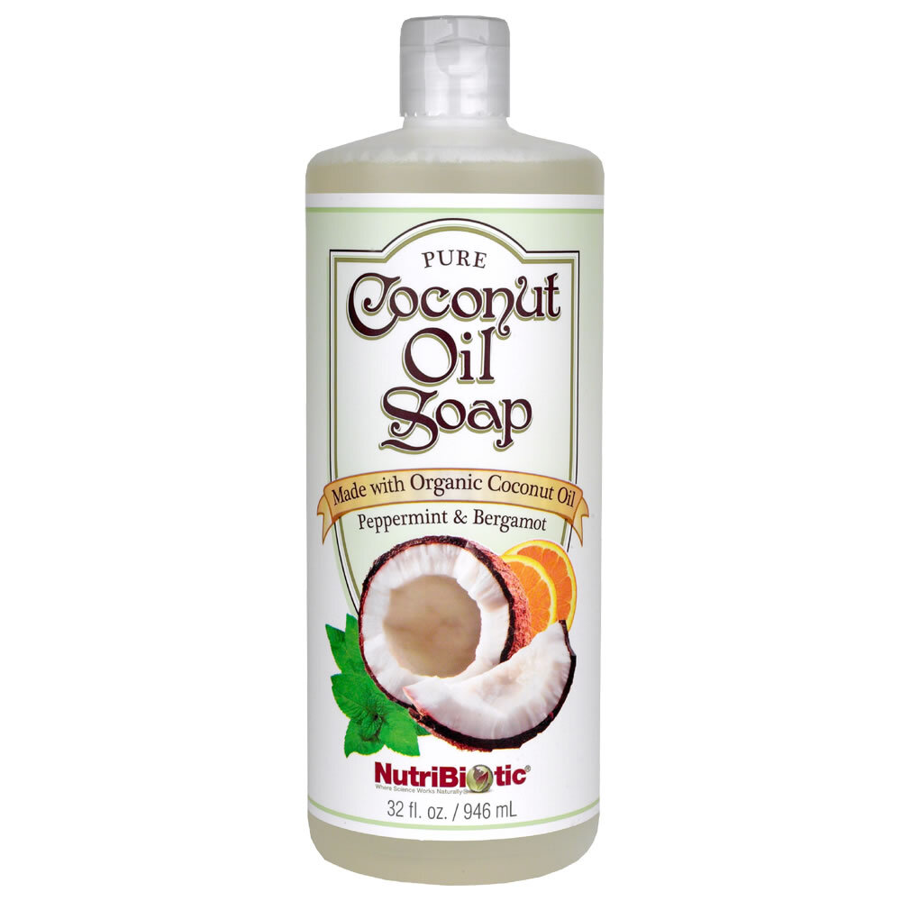 NutriBiotic – Organic Coconut Oil Soap, Peppermint & Bergamot – Free of Sulfates