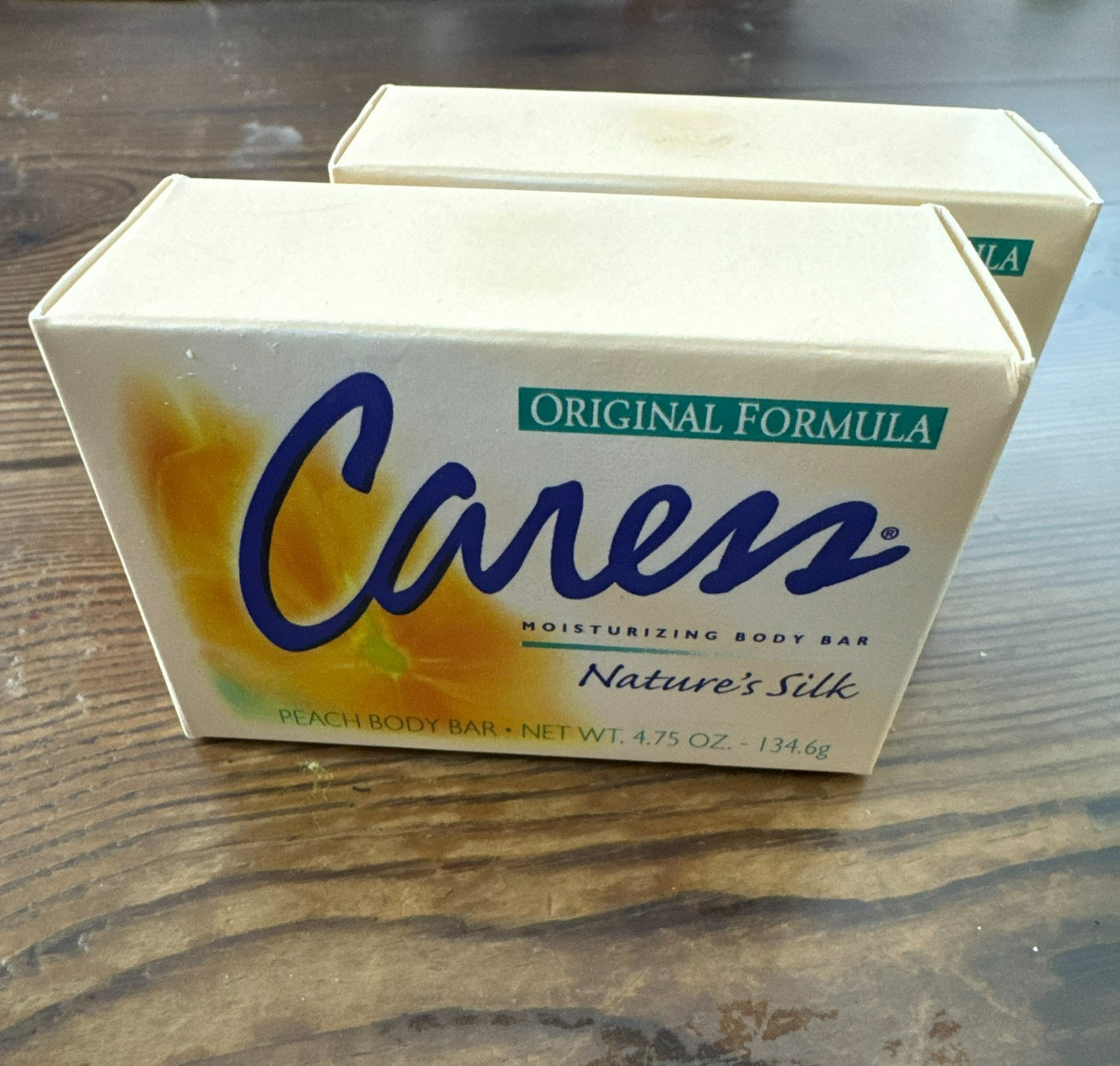 Vintage 1999 Caress Moisturizing Body Bar Soap Original Peach 4.75 oz – Lot of 2
