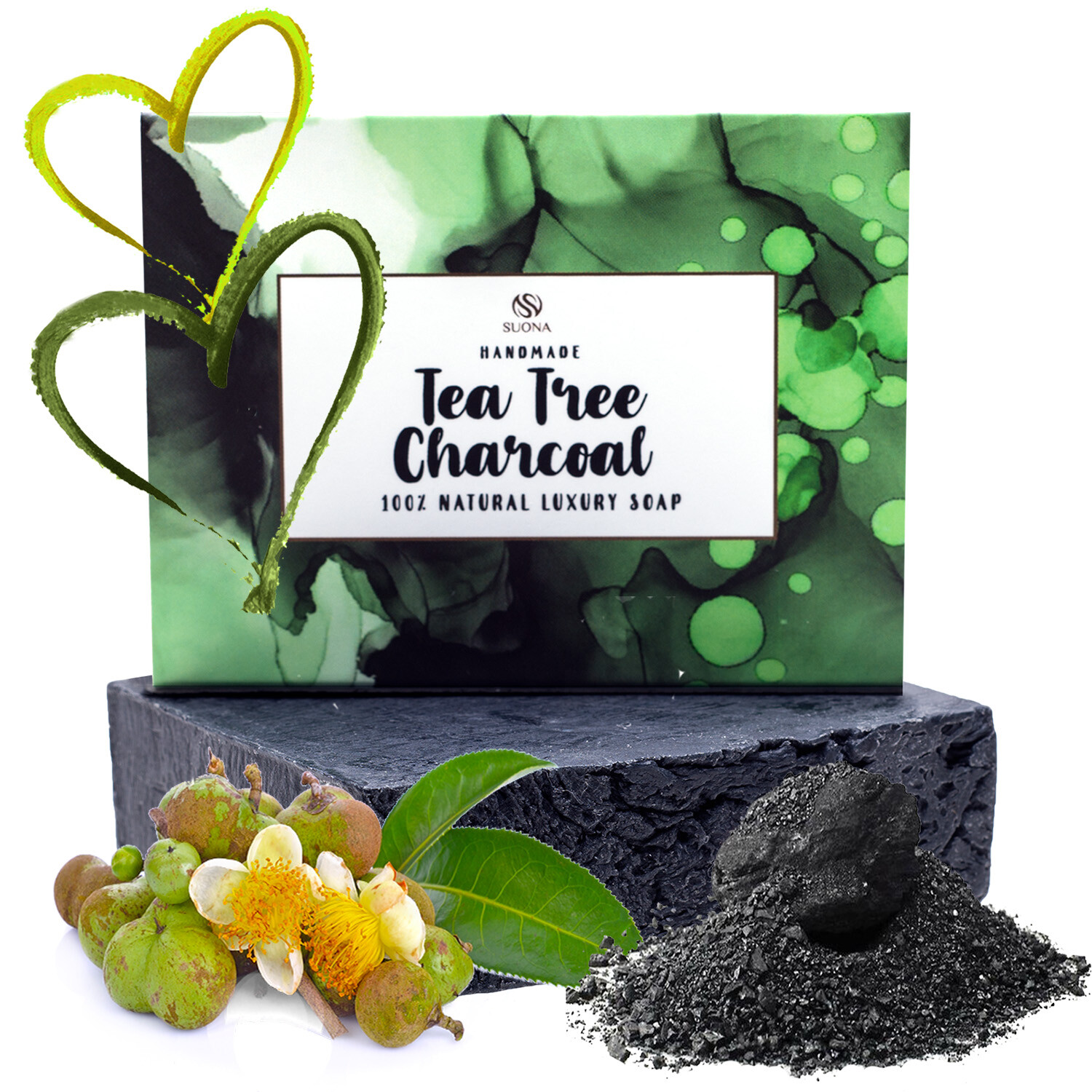 Tea Tree Oil Soap Bar – Antifungal Face & Body Wash. Organic Antibacterial Soap