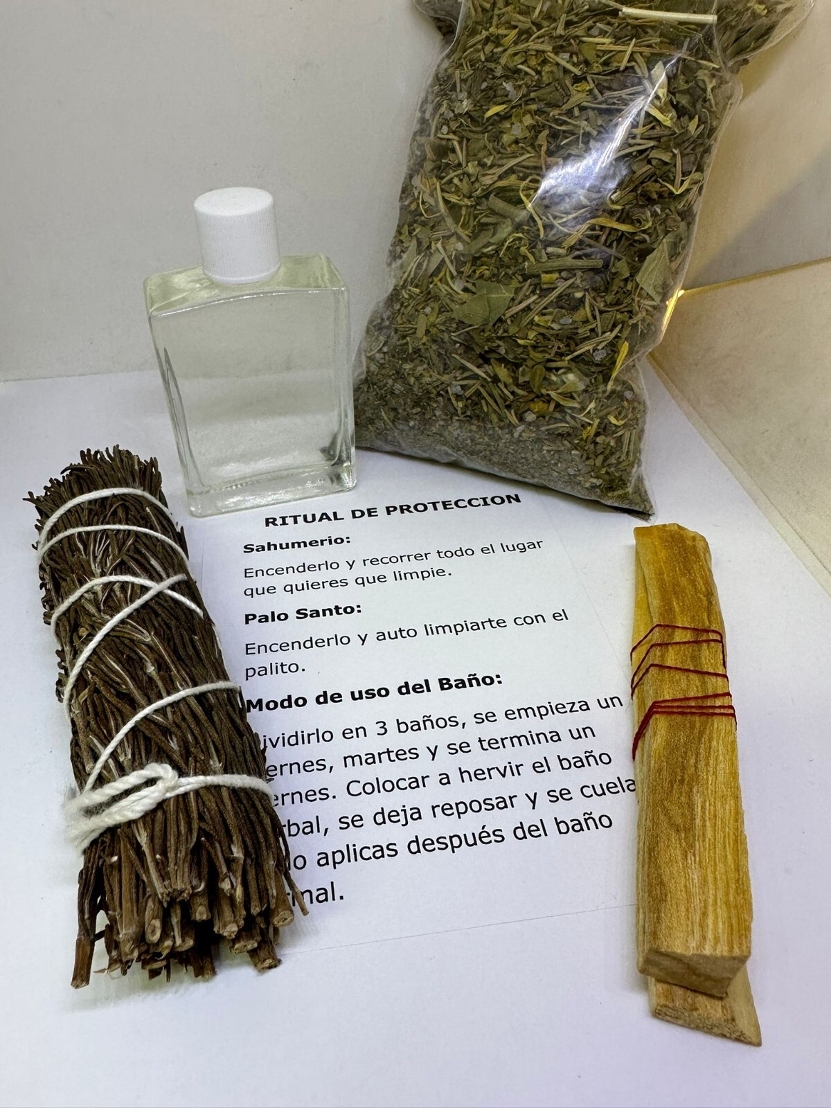 BAÑO Y RITUAL PARA LIMPIAR MALAS ENERGIAS ROMPE BRUJERIA INSTRUCCIONES INCLUIDAS