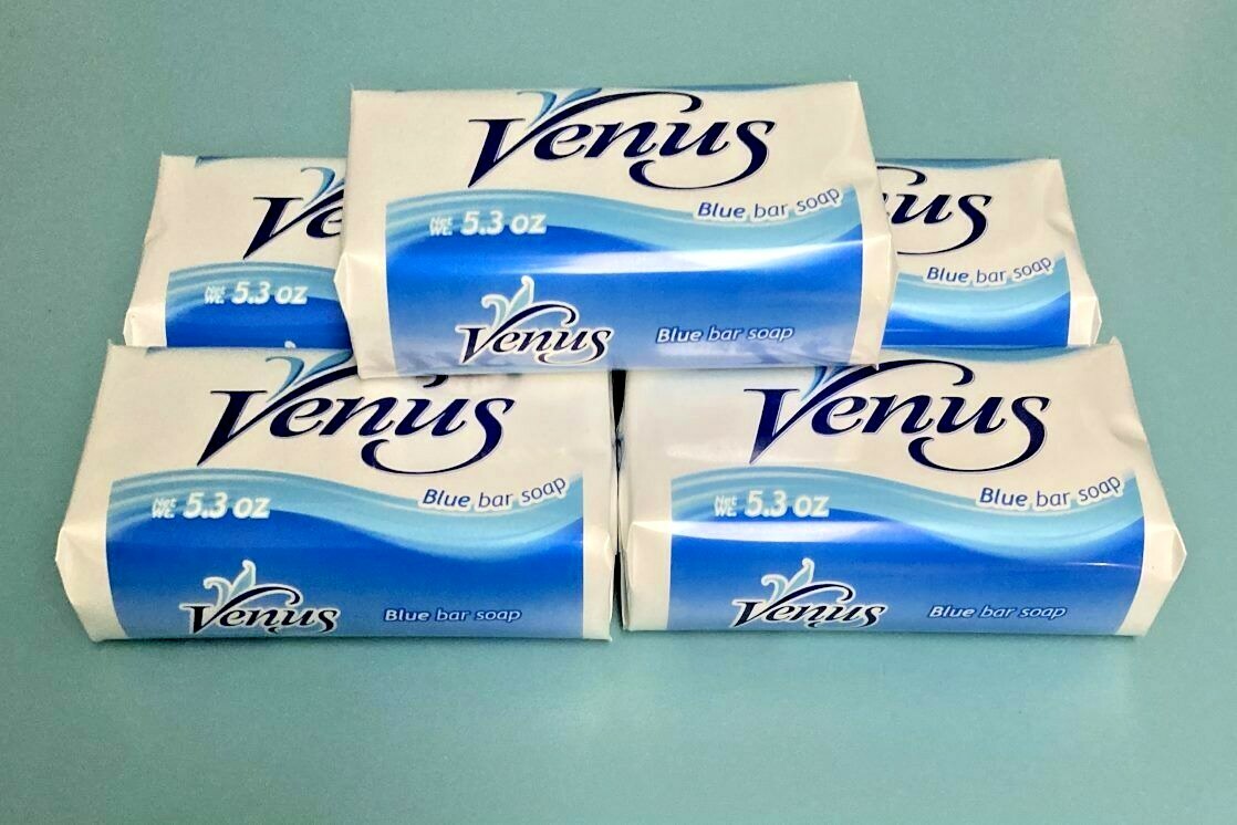 Venus Blue Light Fresh Fragrance Bath Soap 5 Bars 5.3 oz Each
