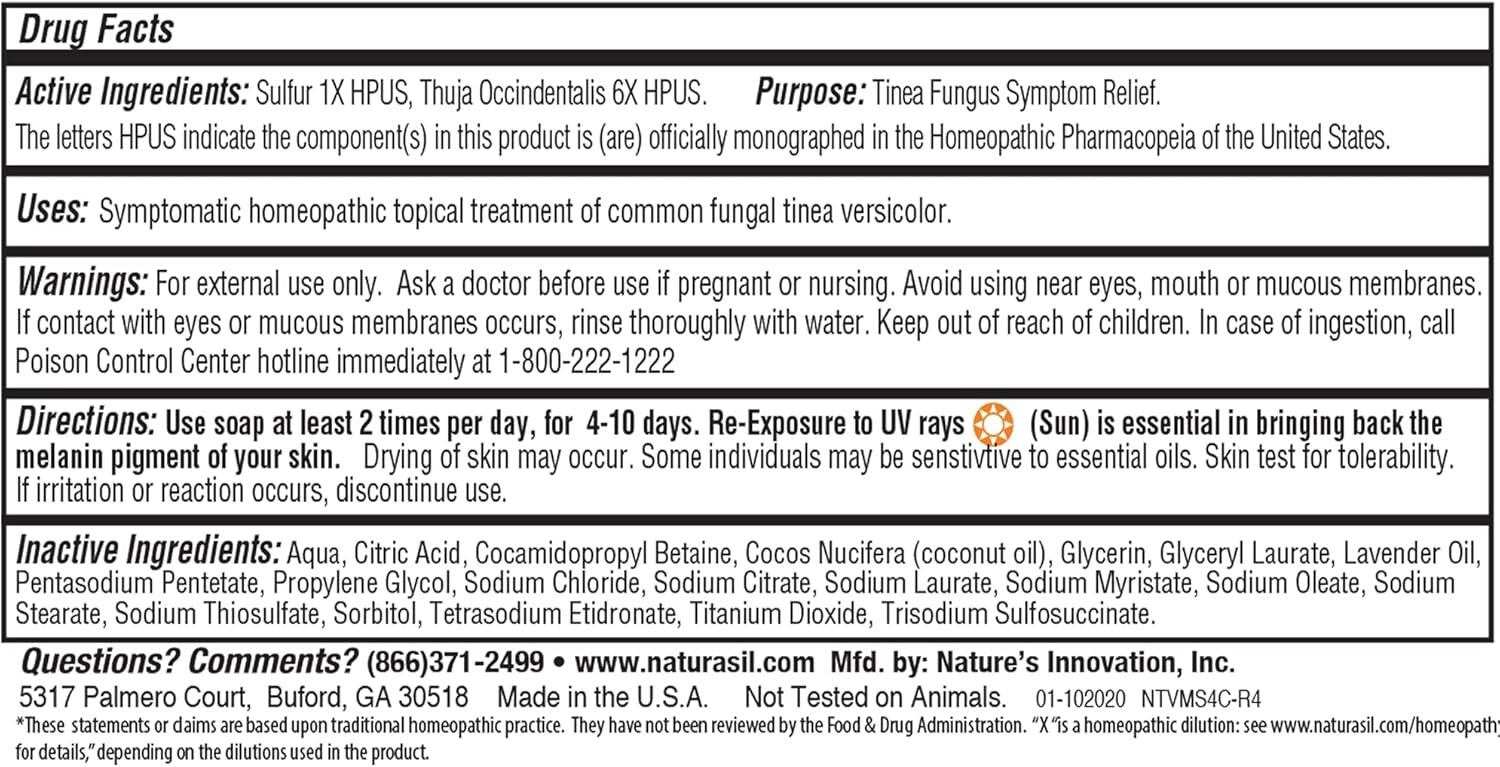 Effective Tinea Versicolor Treatment Max-Strength Soap: Fast-Acting, Kid Safe