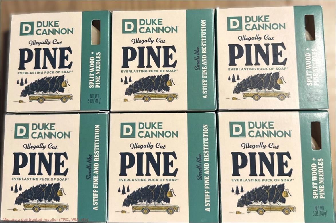 LOT OF 6!!!! Duke Cannon Everlasting Puck Soap – Illegally Cut Pine – 5oz
