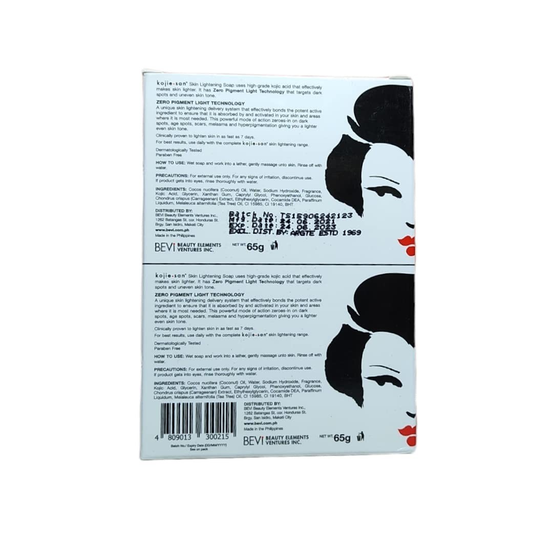 Exfoliating Kojic Acid Soap with Coconut Oil – 4 x 65g Bars for All Skin Types