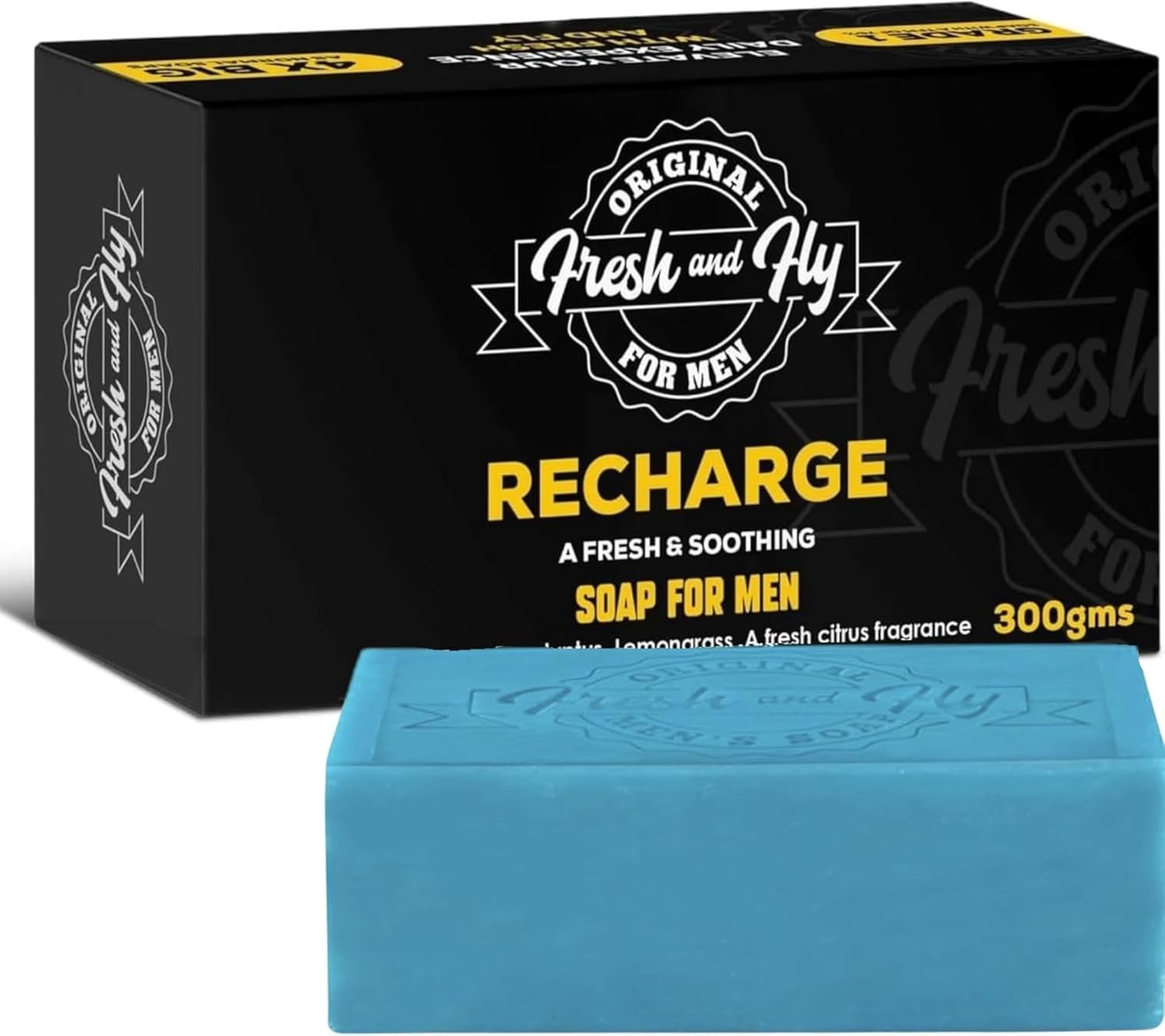 Men’s Recharge Natural Moisturizing Soap Bar 300g Face Body Hair