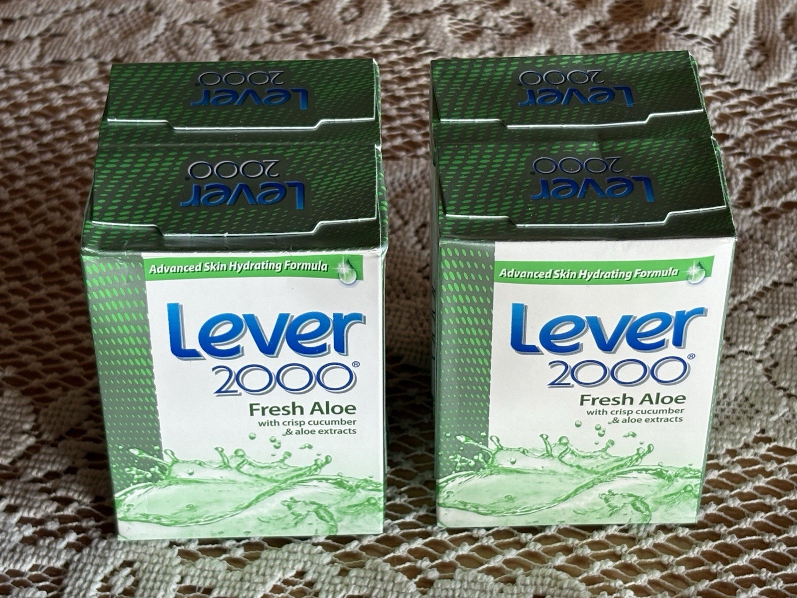 4 Lever 2000 Soap Bar Fresh Aloe Crisp Cucumber Aloe Glycerin 4.5oz Discontinued