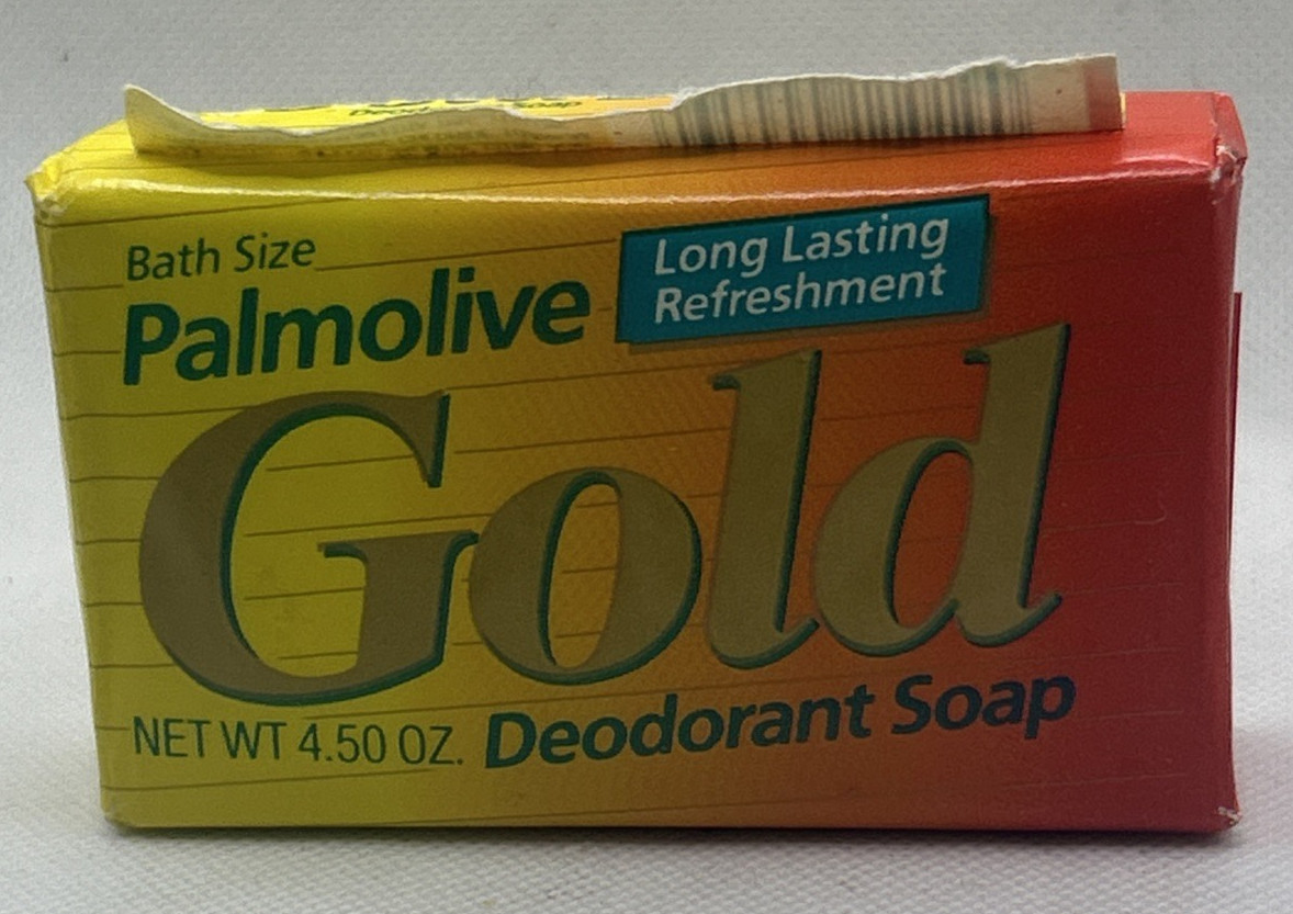 Palmolive Gold Deodorant Soap 4.5 oz Bar with OLIVE OIL Bath Size NEW NOS 1994