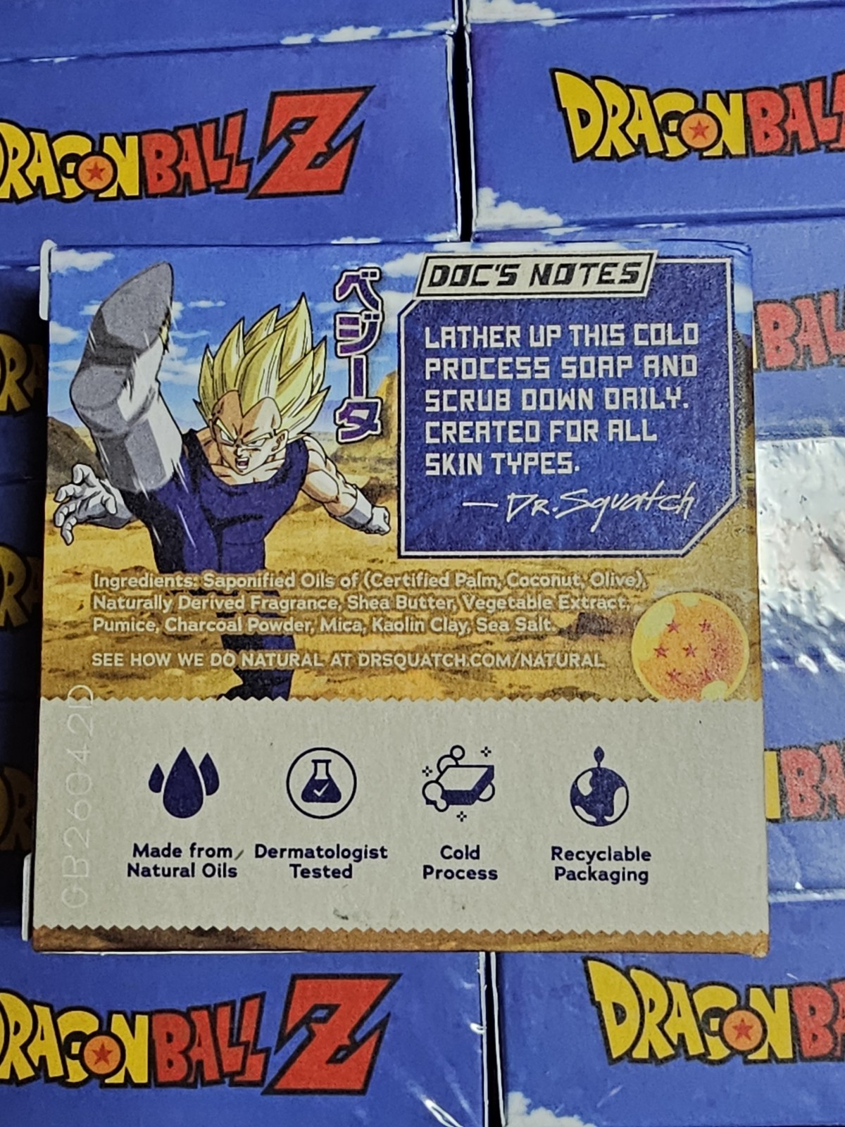 Dr. Squatch Ltd Ed Final Flash Fresh Natural Bricc Soap Med Grit Dragon Ball Z