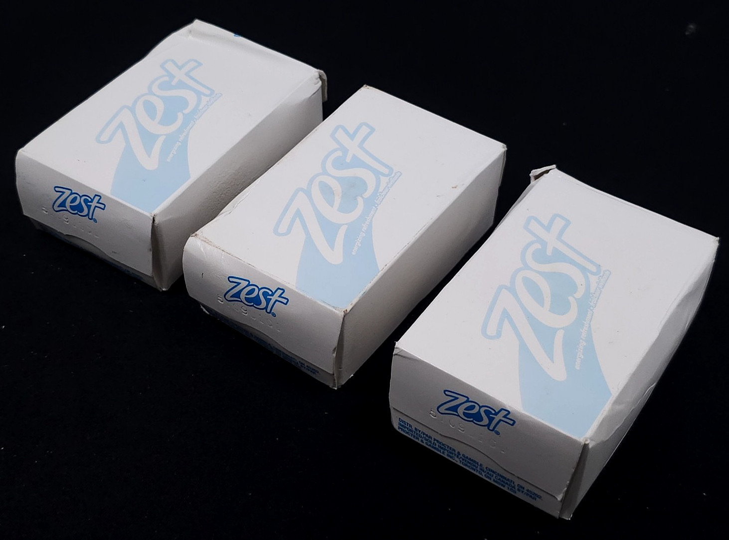 Lot of 3 Vintage Zest Aqua Deodorant Bar Soap NOS Beauty Bath Size 4.5 oz ea P&G