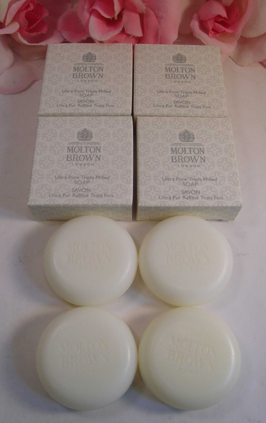 New Molton Brown 4 Bars Of Tripple-Milled Soap .88 oz / 25g Each 3.52 Oz Total