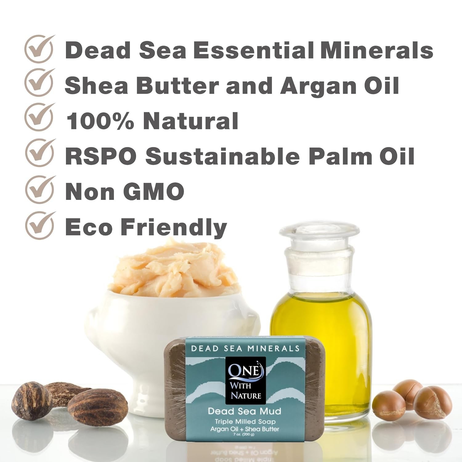 Dead Sea Mud Soap 4oz 3-Pack Purifying Exfoliating for Face and Body Men Women