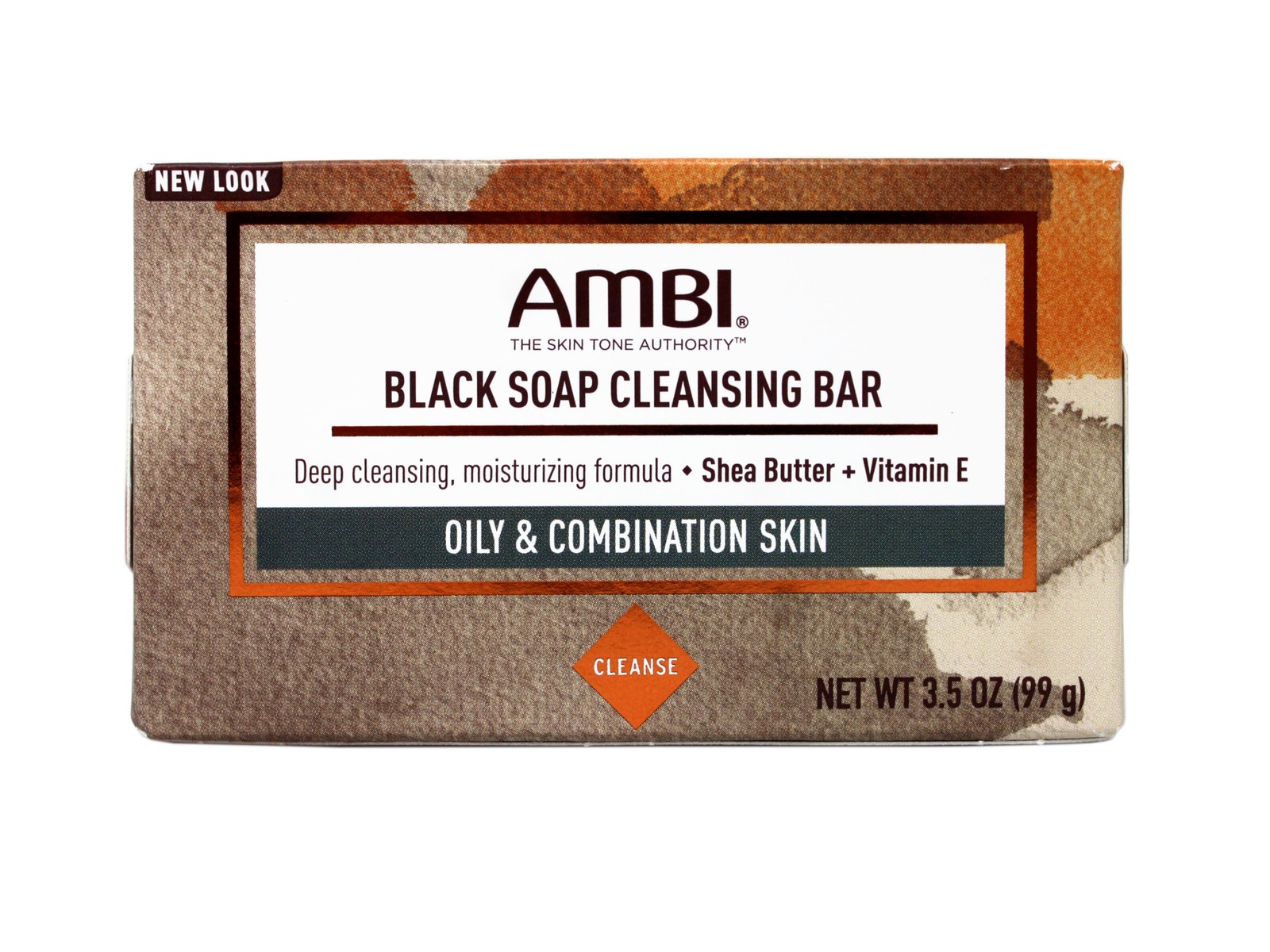 5 Pack Ambi Black Soap Cleansing Bar with Shea Butter Vit E for Oily Skin 3.5 OZ