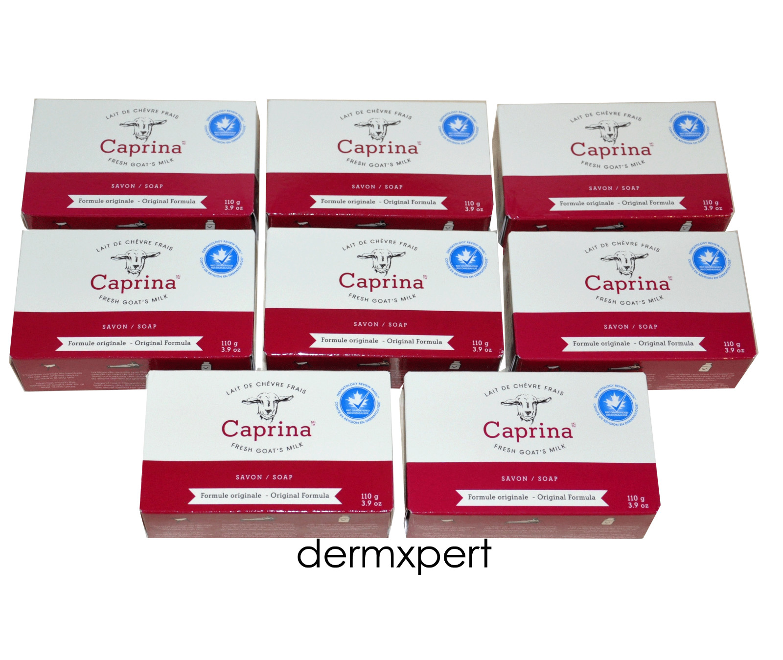 Caprina Fresh Goat’s Milk Soap Bar Original Formula 110g/3.9oz x 8 Pack -SEALED