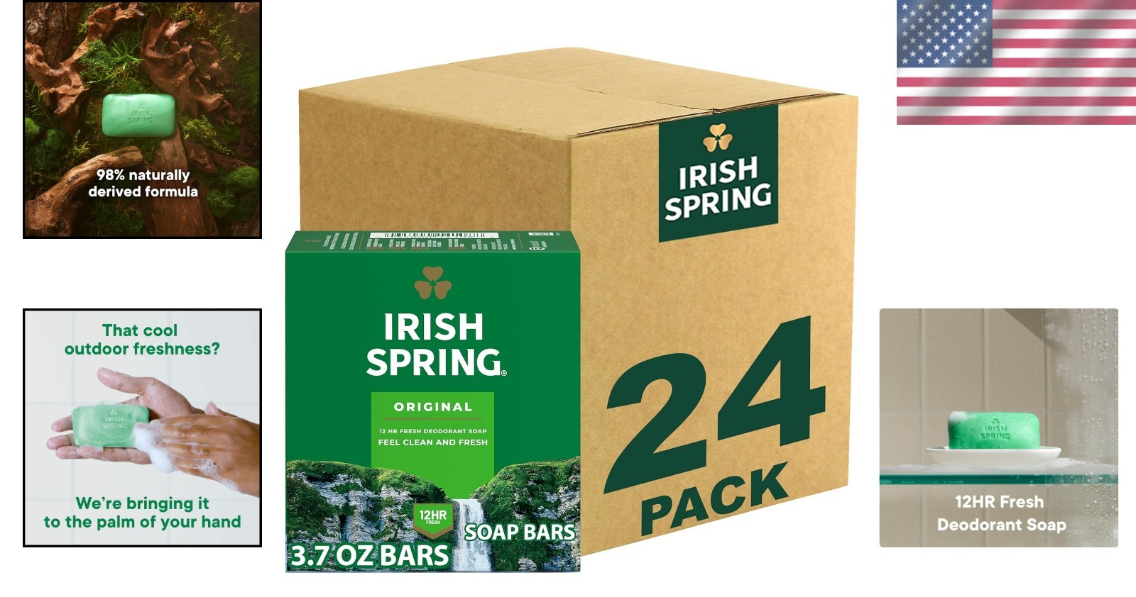 12-Hour Deodorant Protection Men’s Bar Soap – Moisturizing & Invigorating Scent