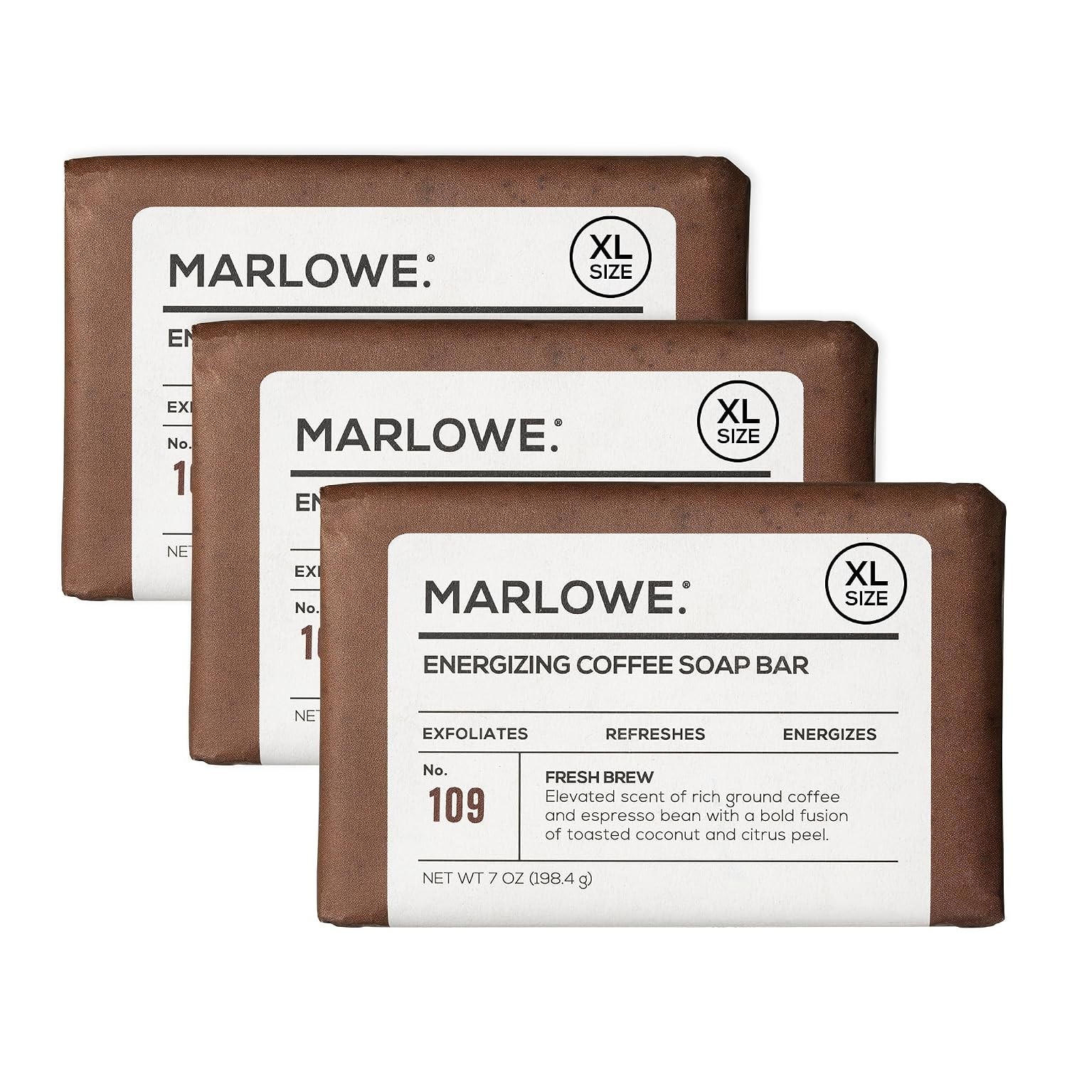 Coffee Bar Soap, Exfoliating Body Scrub for Men, 3 Bars, 7 oz. each | Energiz…