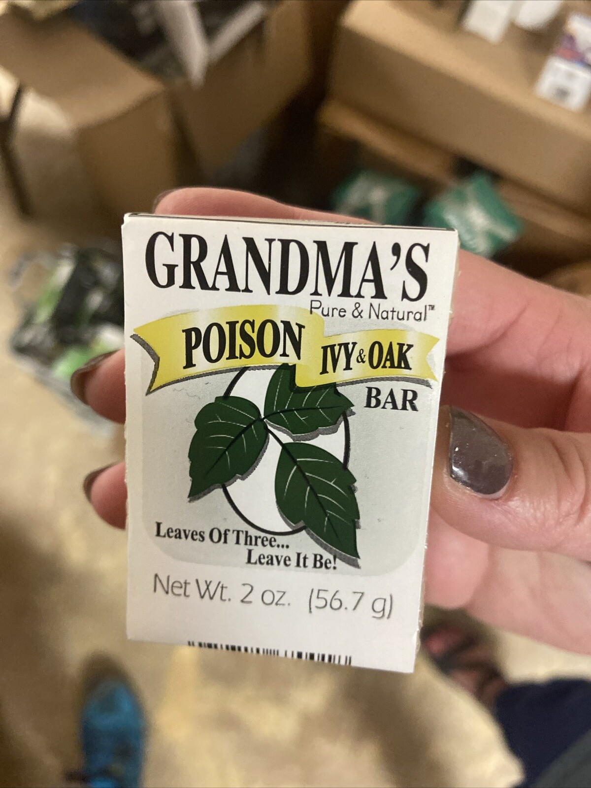 Grandma’s Natural Poison Ivy Oak Bar Lye Soap Jewel Weed Handmade 2oz