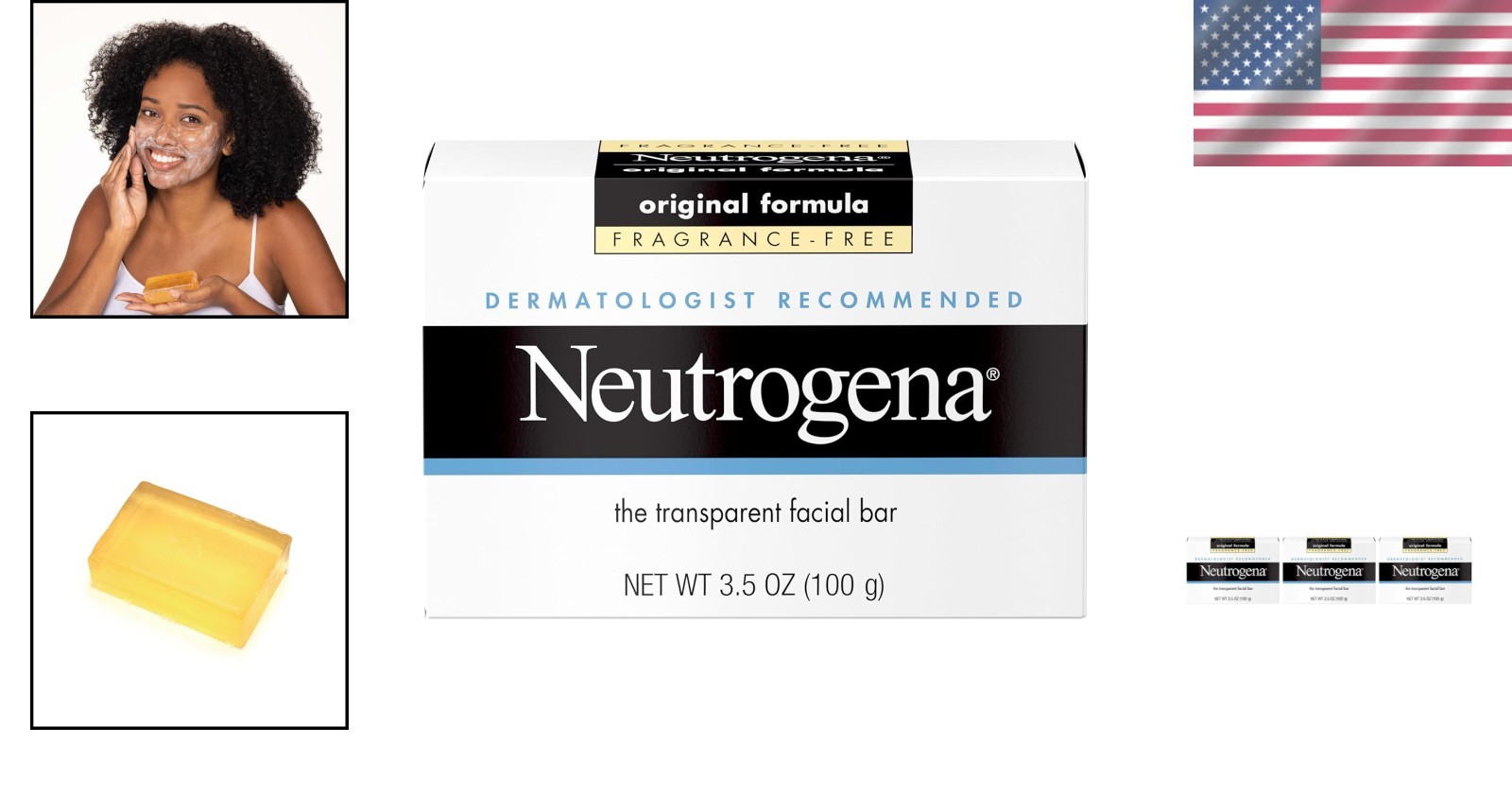 Daily Use Neutrogena Facial Cleansing Bar – 3.5 oz Hypoallergenic for Clear Skin