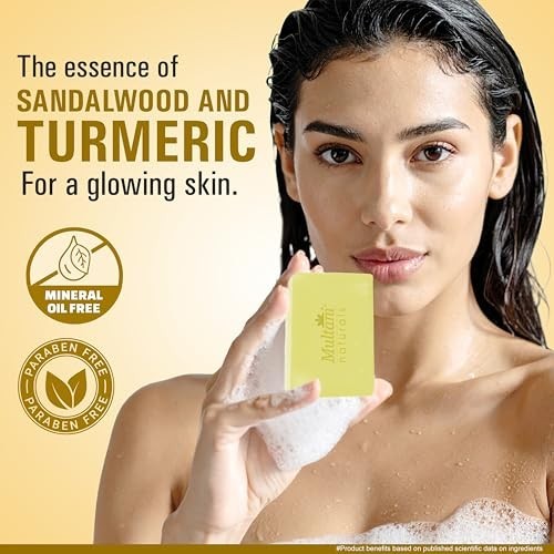 Multani Natural Chandan Haldi Soap – 125 gm (Pack Of 5) | For Hydration & Glow |