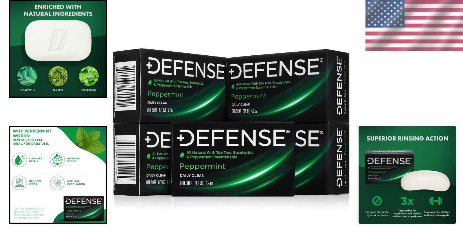 Tea Tree & Eucalyptus Bar Soap 5-Pack | Healthy Skin Care