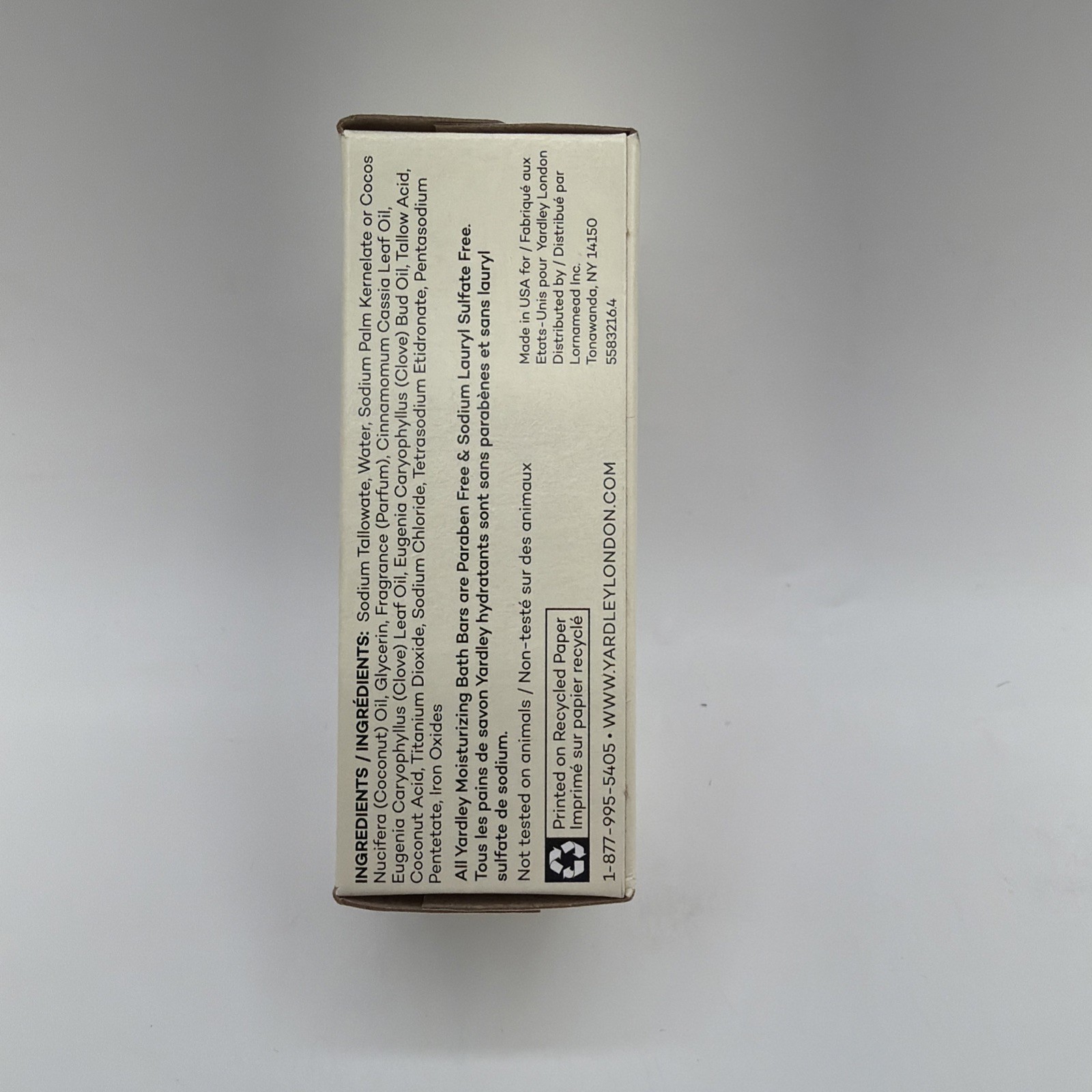 Yardley London Cinnamon Swirl Limited Edition Soap Bar Clove Bud Oils 4oz 3 Pack
