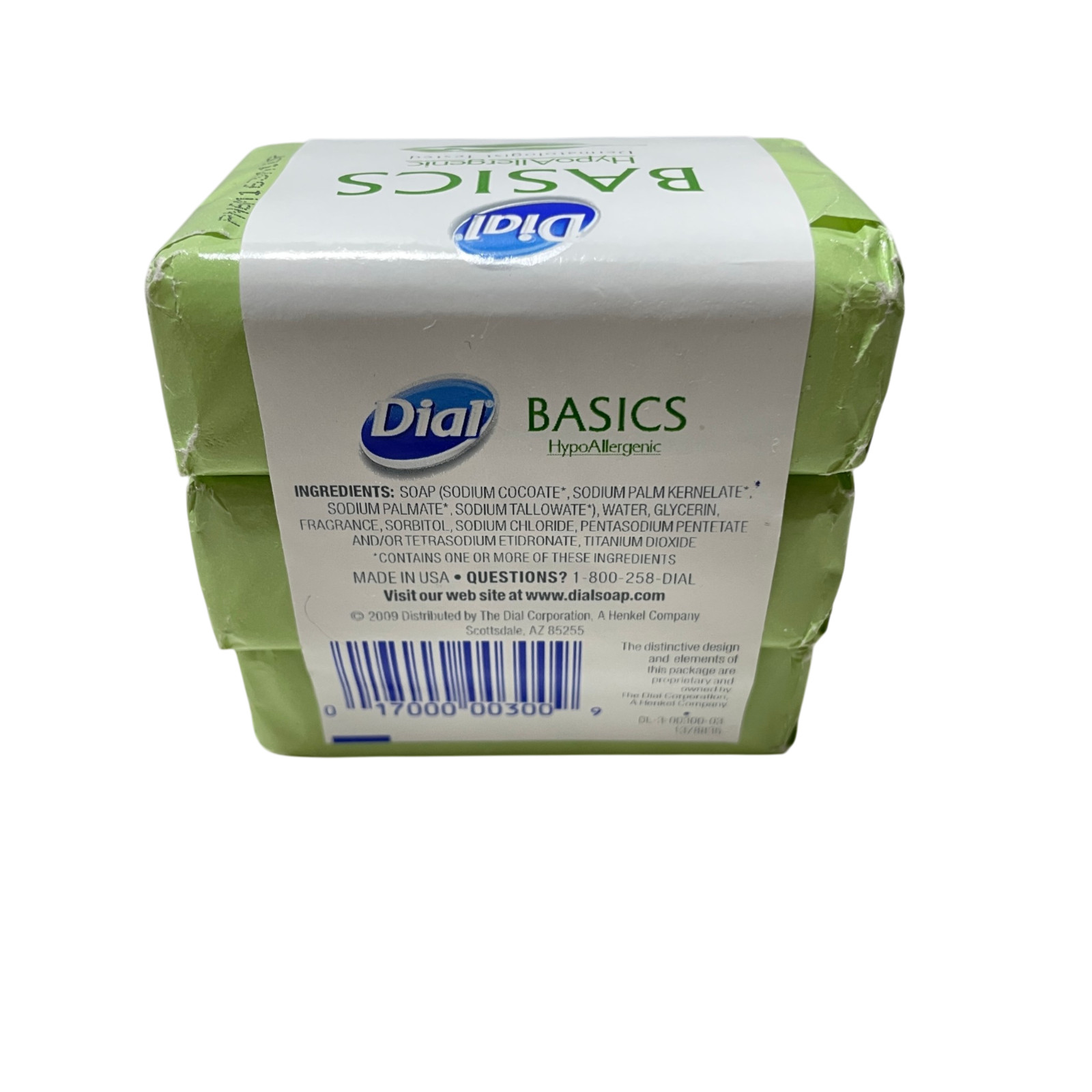 Dial Basics Hypo Allergenic Set of 3 Bars 3.2 oz Each New Sealed