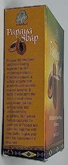 6 – pack – Madina: Papaya and Green Tea Soap – 3.5 oz.