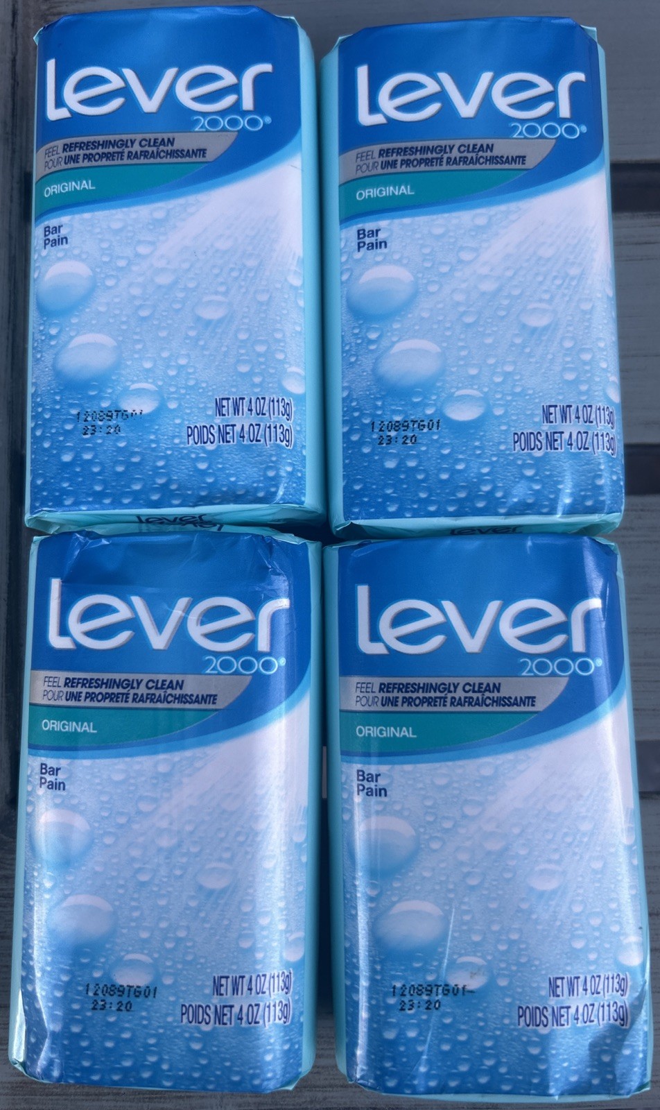4 Lot Lever 2000 Original Bar Soap Made In USA 4oz Bars New Discontinued