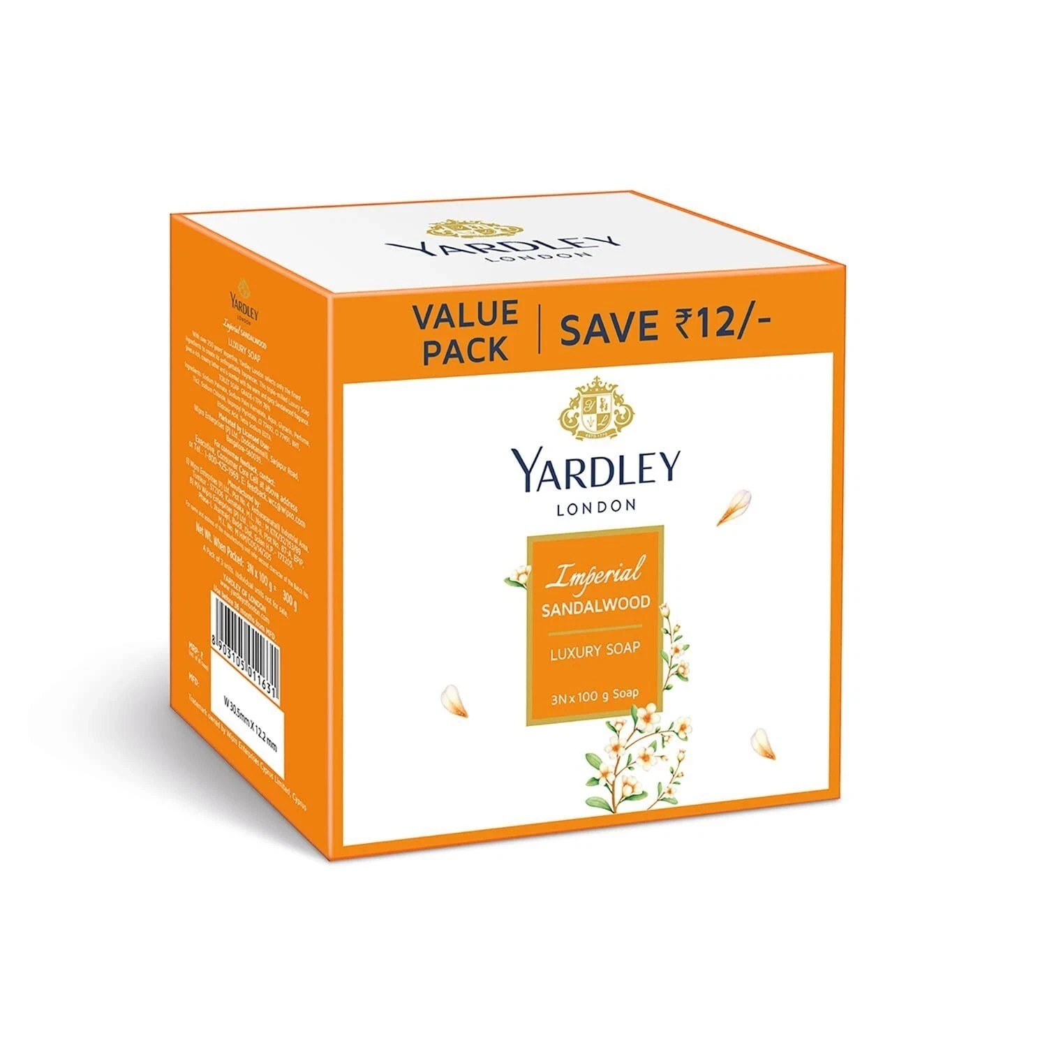 Yardley London Sandalwood Luxury Soap, 100g/3.5oz , Pack of 3
