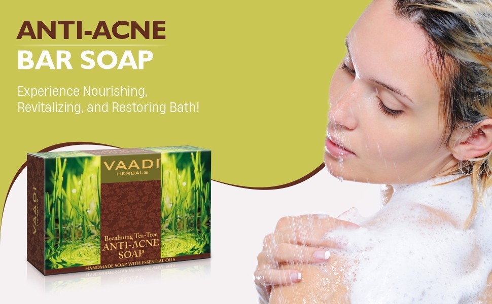 Tea Tree Oil Bath Bar Soap, ALL Natural – Each 2.65 Oz, Pack of 6 (16 Ounces)
