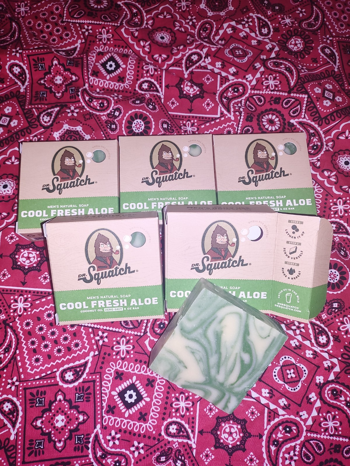 New Dr Squatch Soap 5 Pack Fresh Aloe