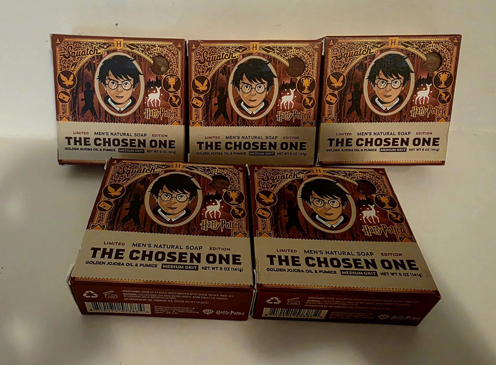 The Chosen One Dr Squatch Soap 5 Pack Harry Potter Medium Grit Limited Edition