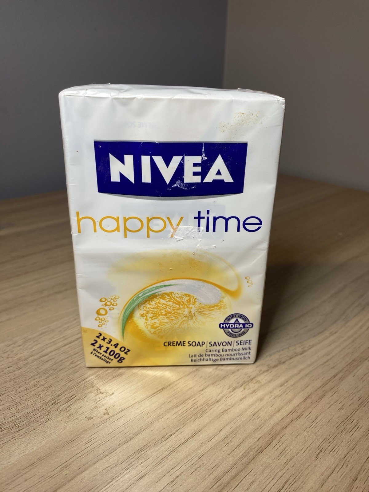 DISCONTINUED NIVEA Happy Time Bamboo Milk Hydro Cream Bath Soap 3.4 oz X 2