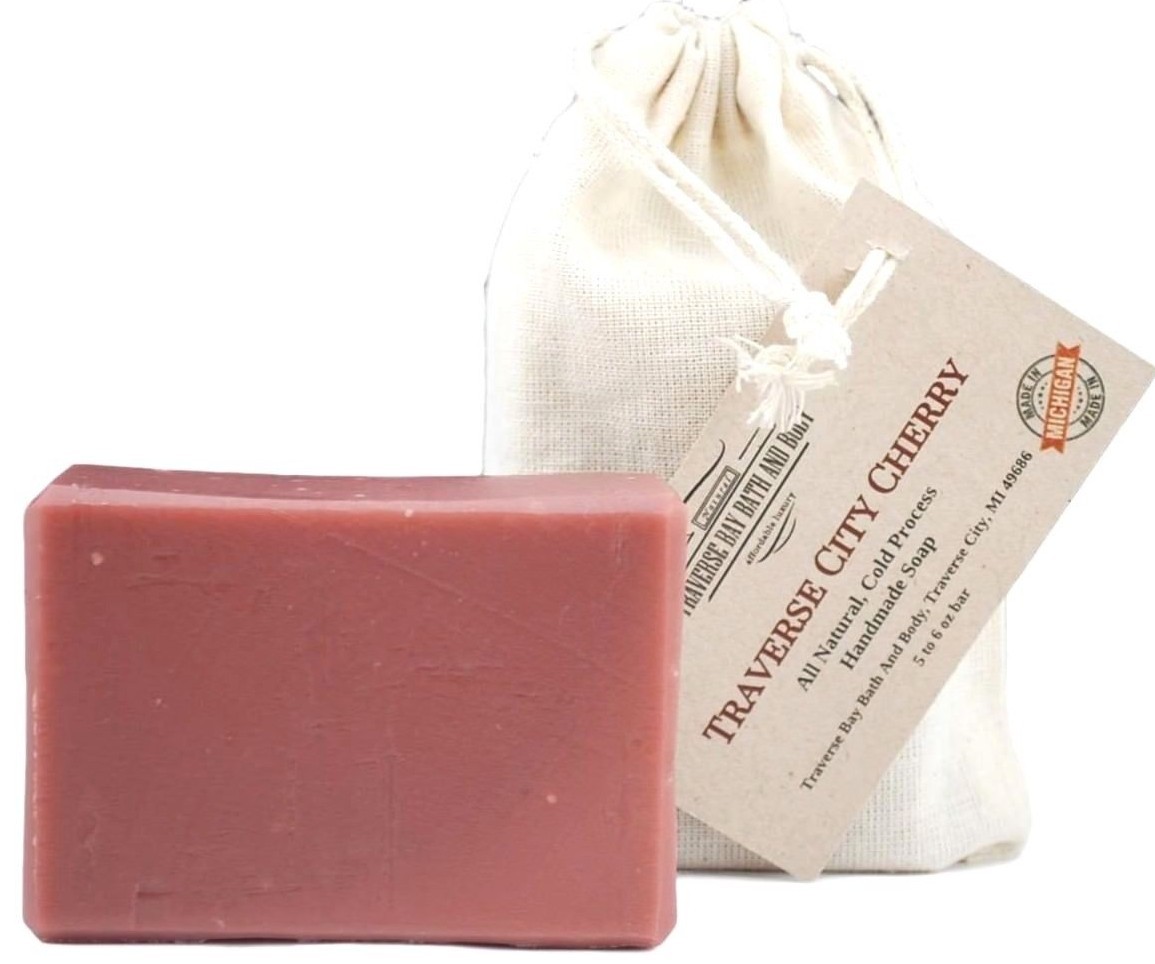 Traverse City Cherry, all natural handmade soap, Cold process, Large 5.5-6 oz