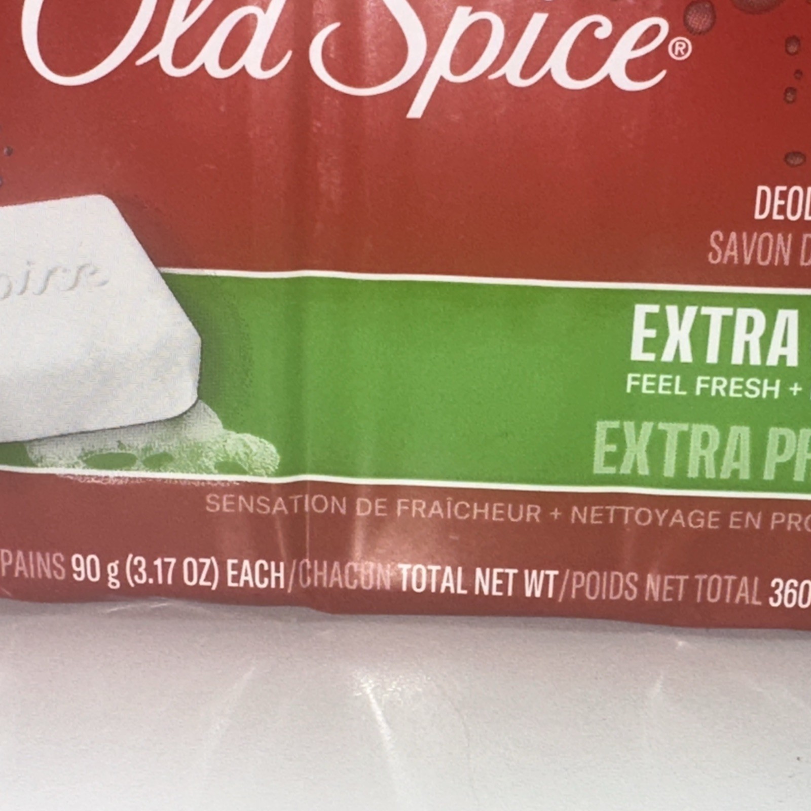32 BARS-LOT OF 8 Packs-Old Spice Deodorizing Bar Soap Extra Clean Fresh 3.17oz