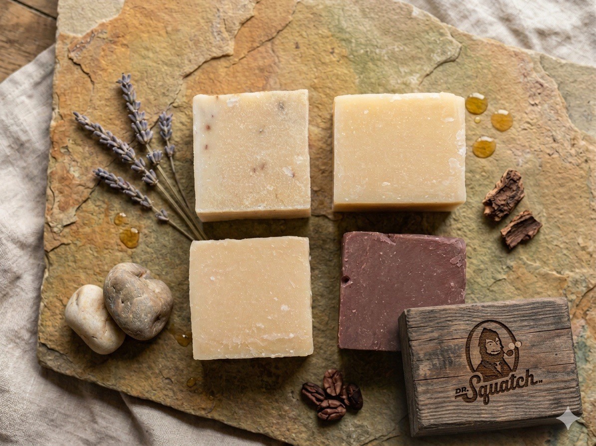 Dr. Squatch Men’s Rough Cut Natural Soap Assortment (4 Pack)