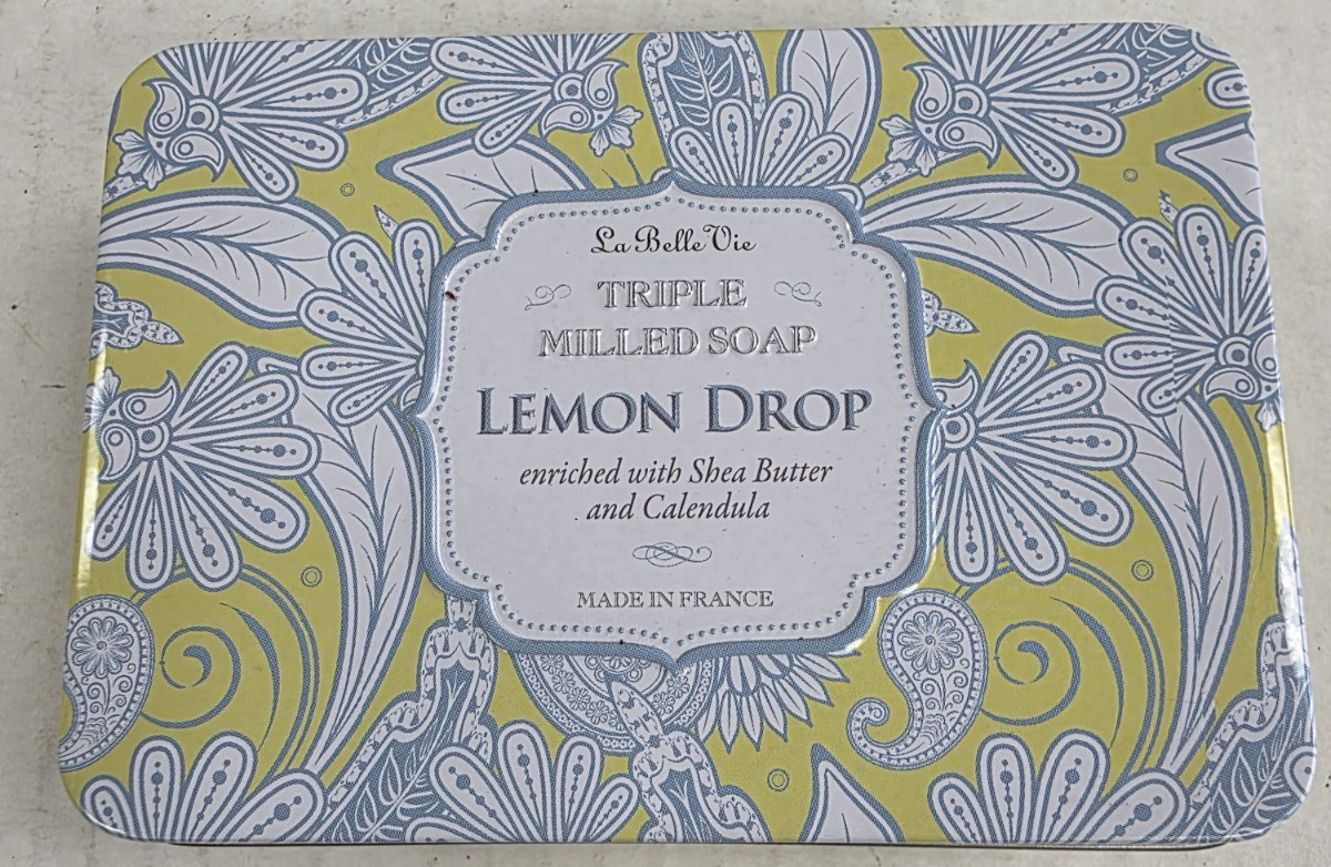 La Belle Vie Triple Milled Soap Bar LEMON DROP Shea Butter 7Oz NEW France