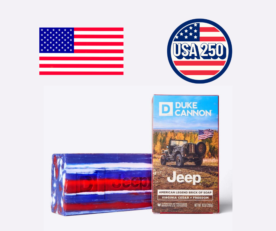 Duke Cannon Jeep® Brand American Legend Brick of Soap 10oz Benefits Vets USA 250