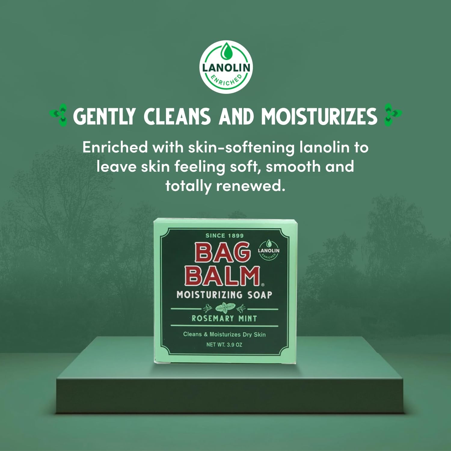 Moisturizing Bar Soap – Gentle Soap for Dry Skin with Lanolin – Hand & Body C…