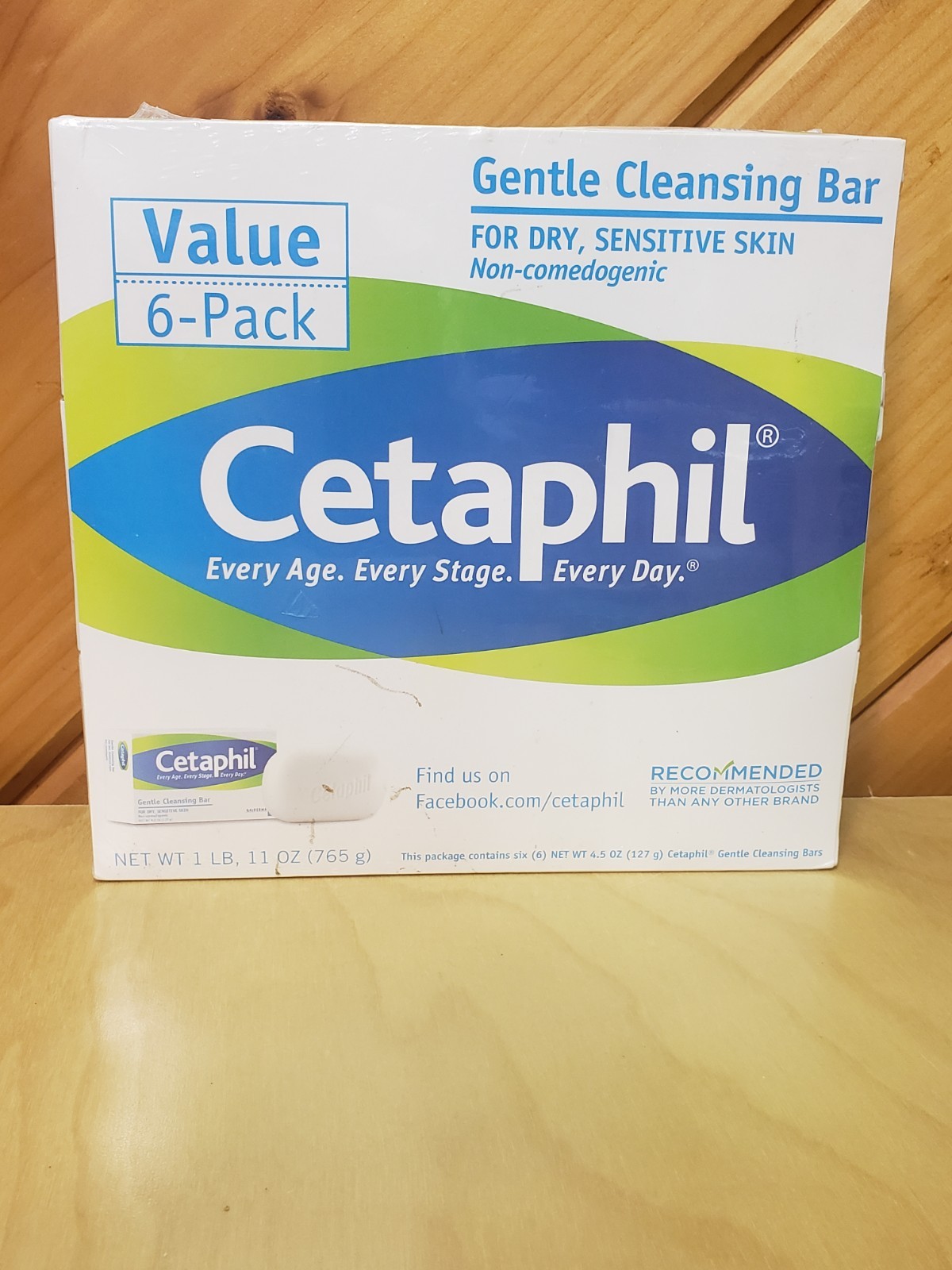 Cetaphil GENTLE CLEANSING Bar Soap – Dry to Normal Sensitive – 6 Bars – 4.5oz ea