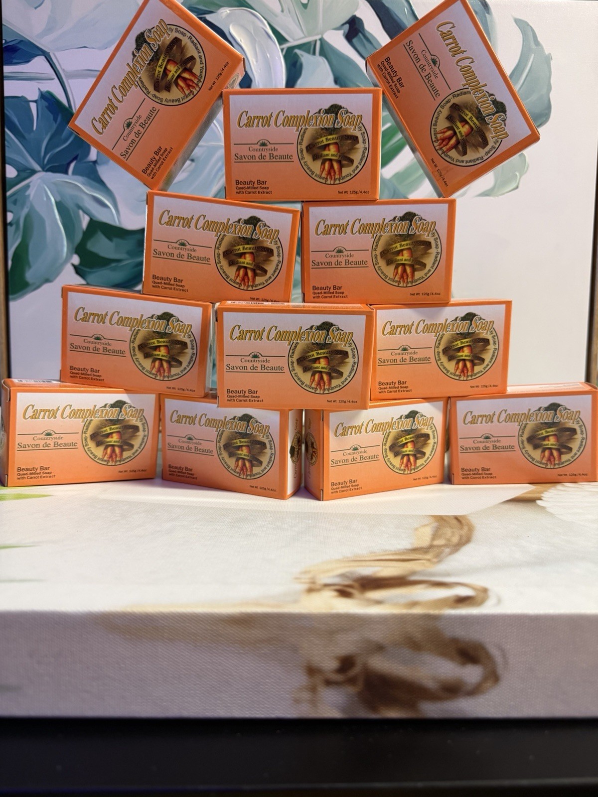12-Pack CARROT COMPLEXION SOAP BEAUTY BAR WITH CARROT OIL 125g (each)