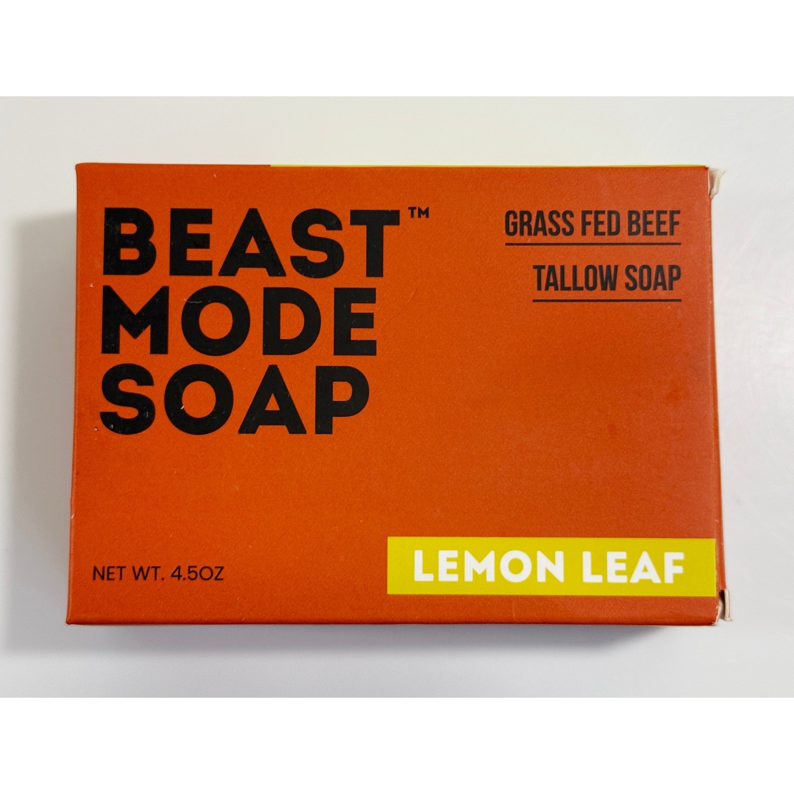 Beast Mode Soap Tallow Soap Mens 4.5oz Orange Lemon Leaf Grass Fed Beef Tallow