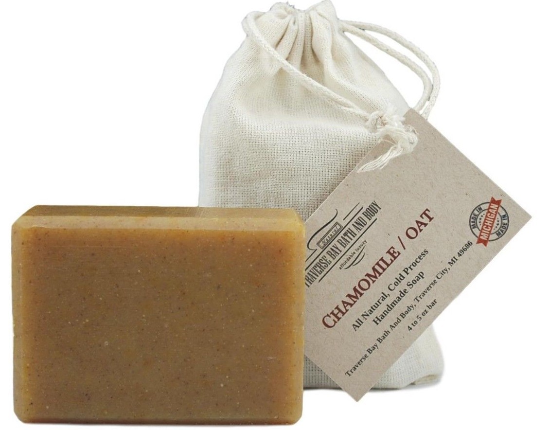 Chamomile Oat, all natural handmade soap, Cold process, Large 5.5-6 oz