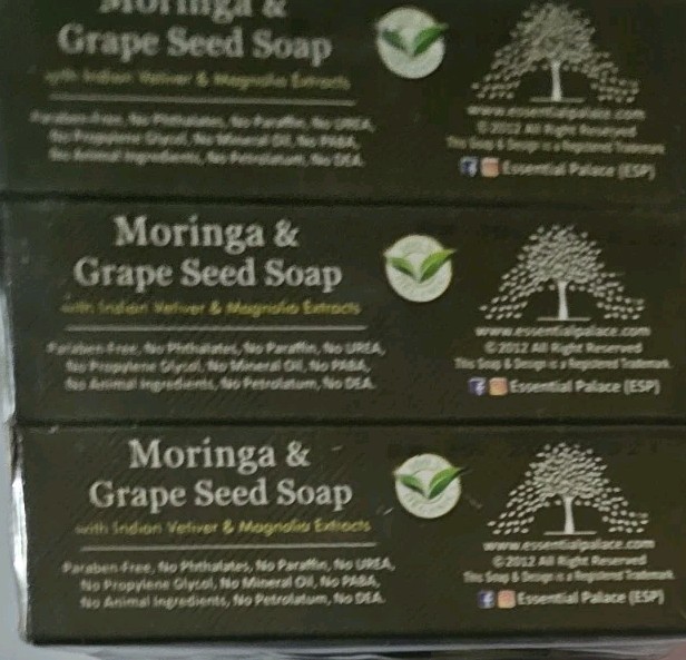 Moringa & Grape Seed Soap – 3.8 oz. – African Soaps 3 Count Essential palace