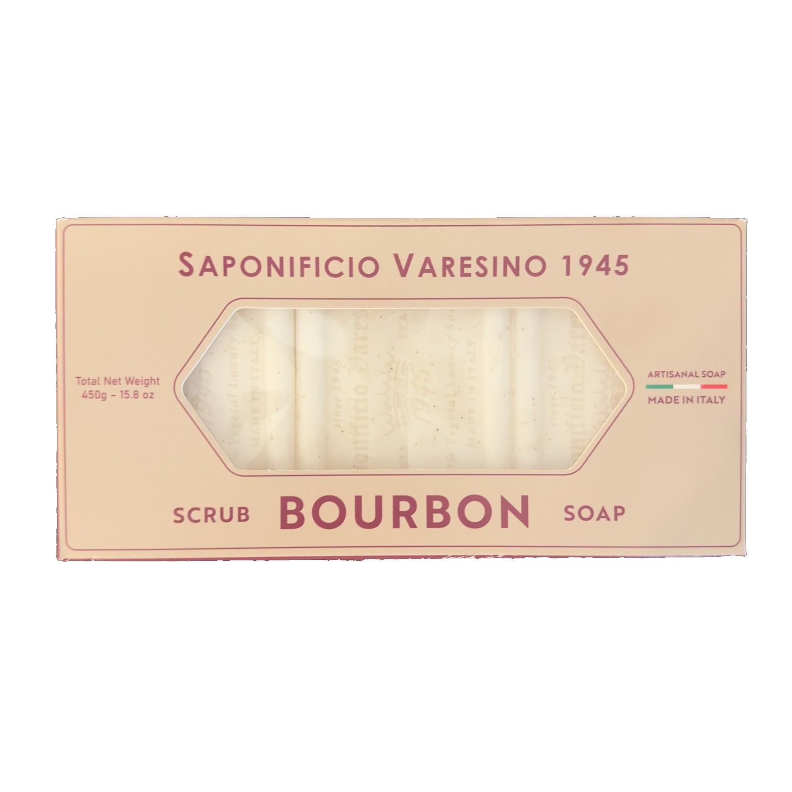 Saponificio Varesino 1945 Bourbon Scrub Bar Soap 3 Bars – 15.8oz per bar